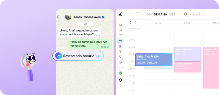 Visita inmobiliaria agendada y añadida al calendario del CRM