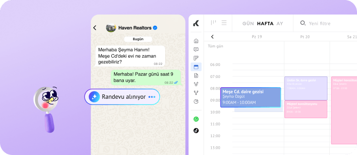 Emlak gösterim randevusu oluşturulup CRM takvimine eklendi