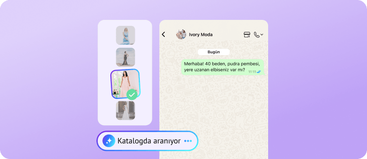 Yapay zekâ, WhatsApp'ta pudra pembe uzun elbise önermek için moda kataloğunu tarıyor