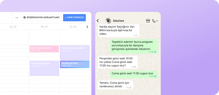 Yapay zekâ, WhatsApp sohbeti üzerinden uygun zamanı kontrol edip randevu planlıyor