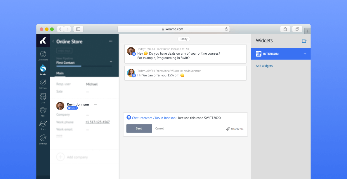 Intercom Integration — Kommo