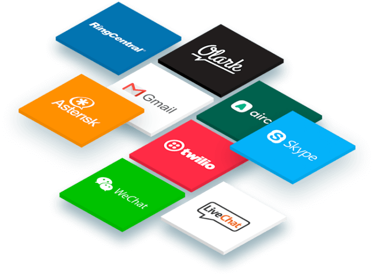 Connect your favorite instant messengers, email services, payment processors and other built-in integrations to your unified inbox